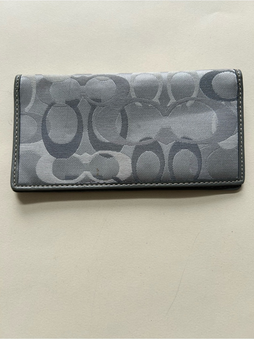 Coach Gray Signature Continental Wallet